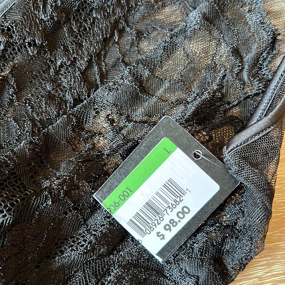 Calvin Klein Womens CK Black Sheer Mesh Bodysuit - Picture 8 of 8